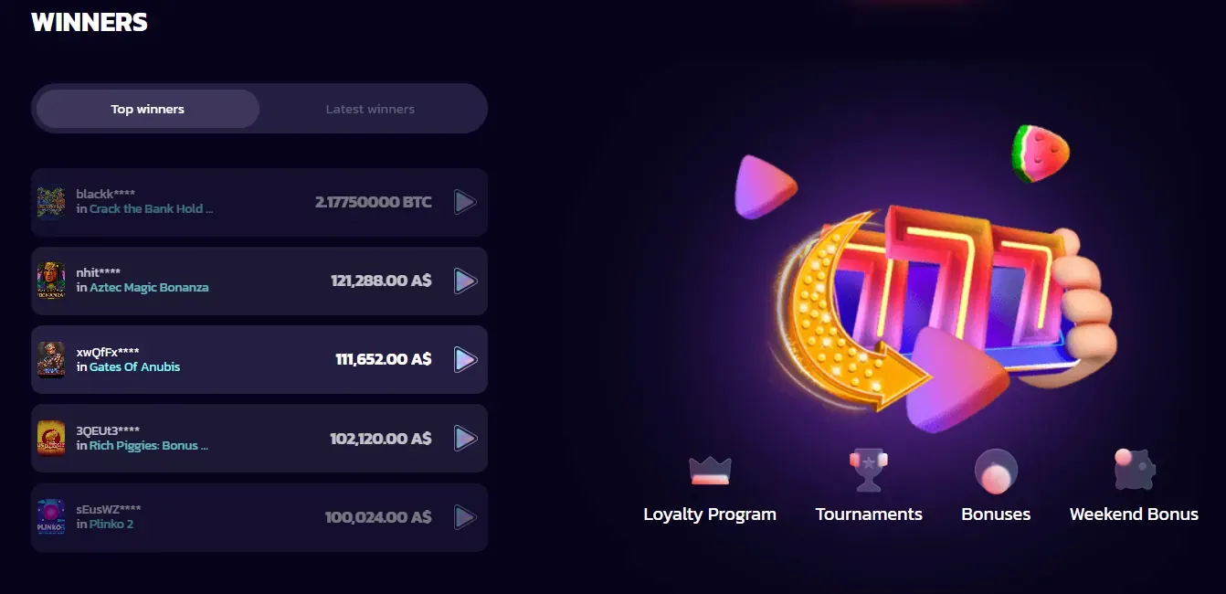 The bonus round of the Fortunex slot machine