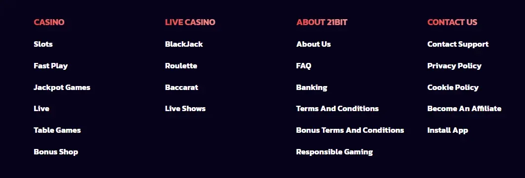The Lucky Charm themed slot machine reels at 21bit Casino