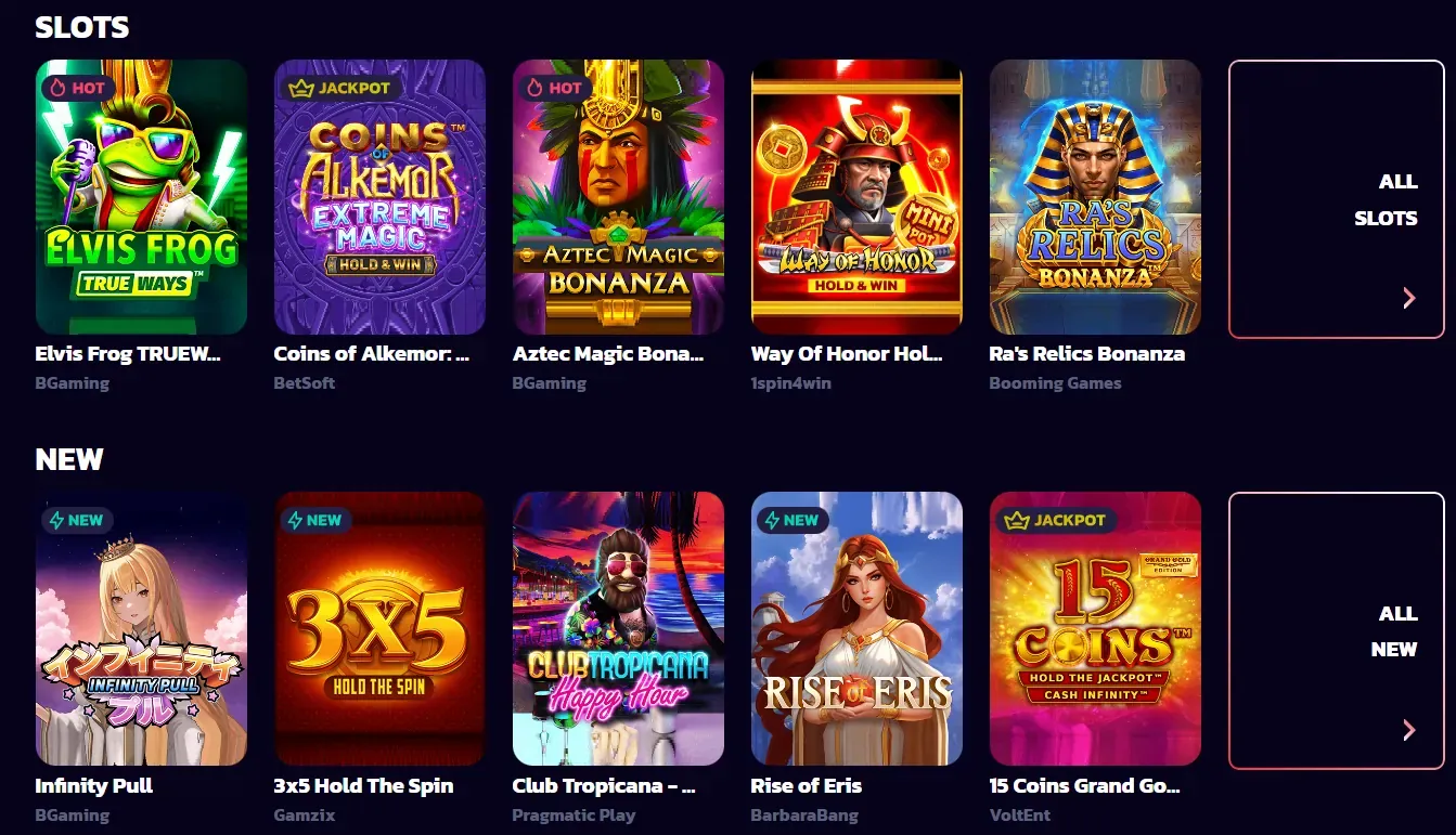Max Spin slot game displaying a winning combination on a mobile device
